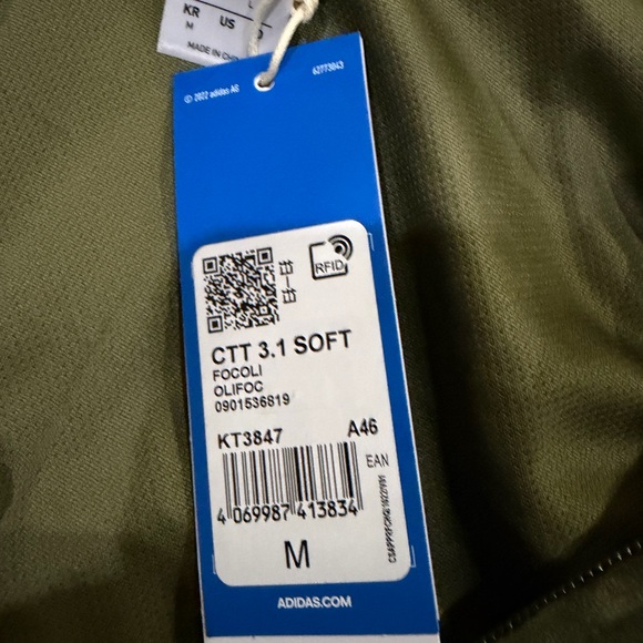 NWT Adidas Tang Jacket in Green - Picture 2 of 3